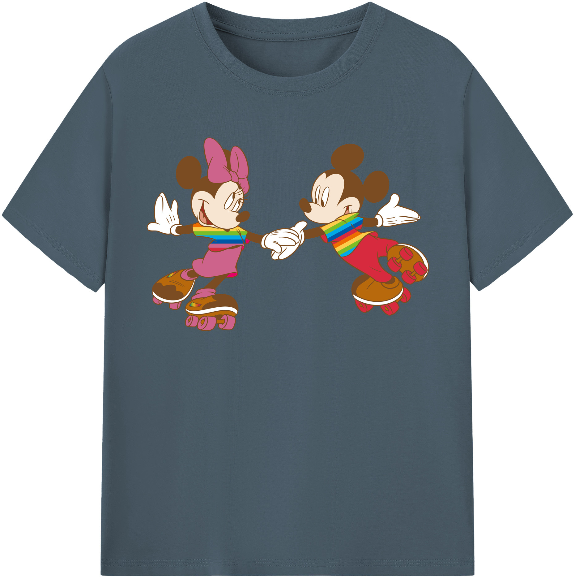 （画像用） ミッキーマウス Mickey Mouse 綿100％半袖Tシャツ（フロントプリント）